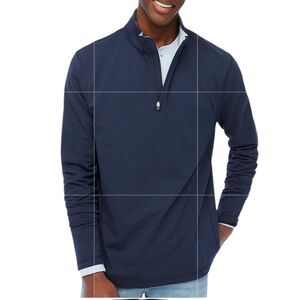 J. CREW Factory Men's‎ Performance Half-zip Pullover in Navy Blue Size Small